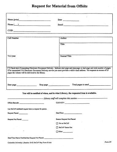 Mediated Request Form (Form O5)