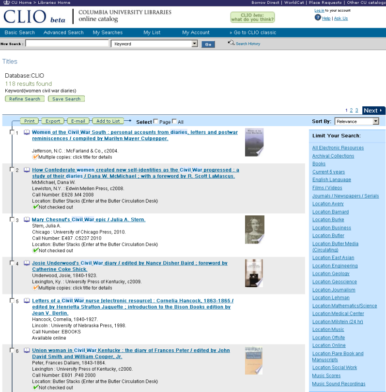 Screenshot with title search results that include Google Books items