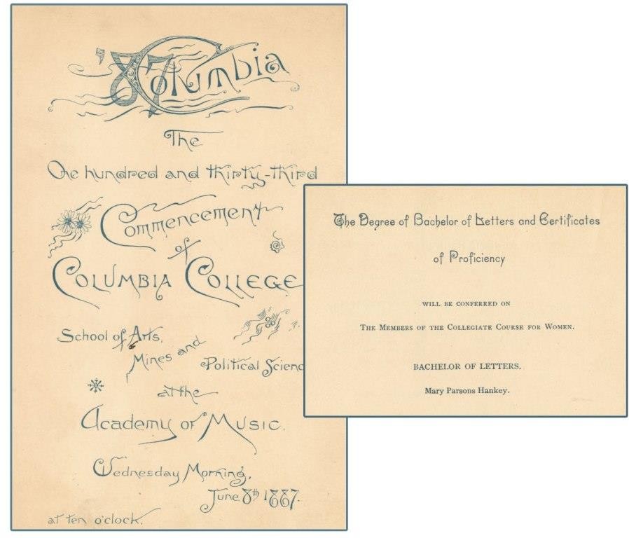1887 Commencement program