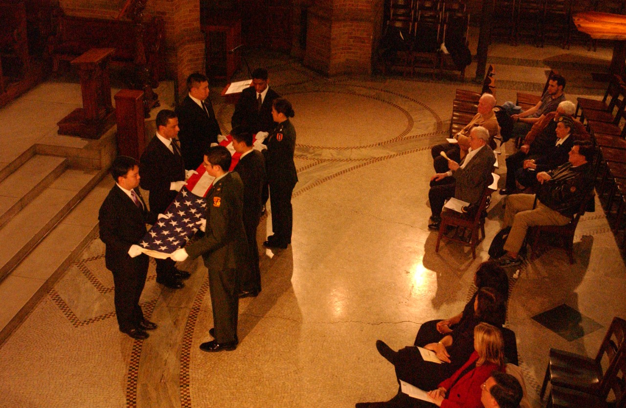 St Paul's Chapel flag folding ceremony