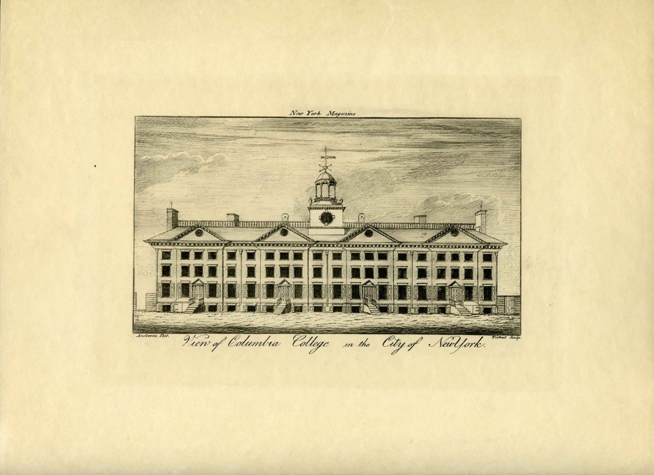 King's College, College Hall on Park Place, circa 1790