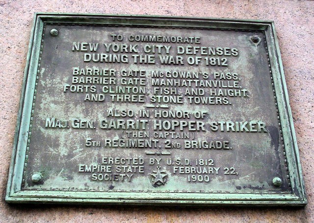 War of 1812 plaque
