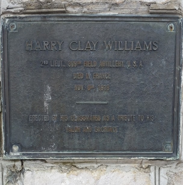 Harry Clay Williams plaque