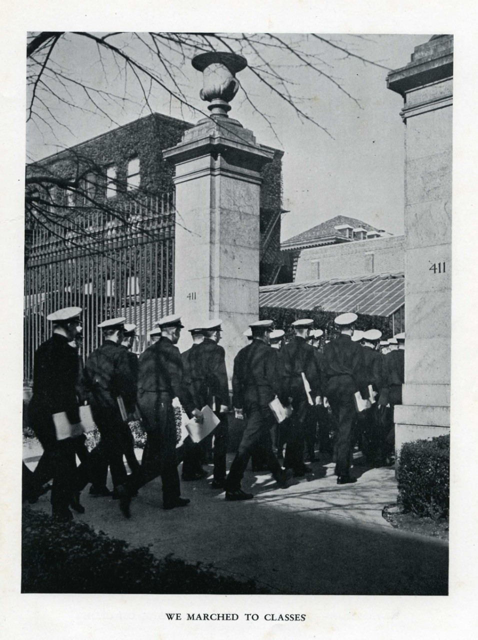 Midshipmen enter campus