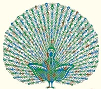 Paper-cut Peacock
