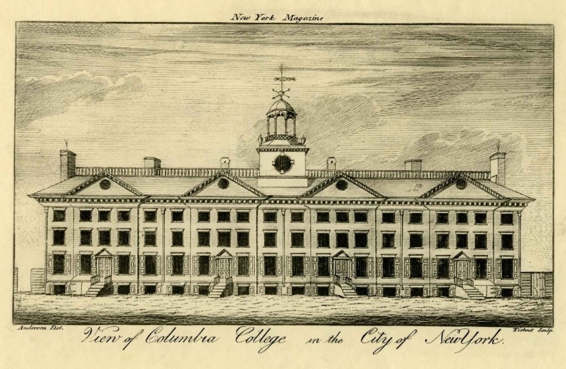 King's College, College Hall on Park Place, circa 1790