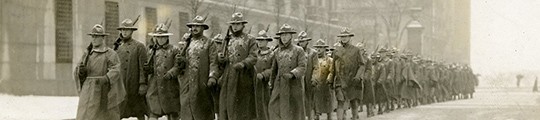 Student soldiers marching on Broadway Student soldiers marching on Broadway