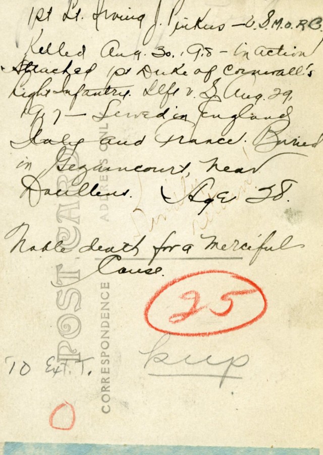 Irving J. Pinkus letter