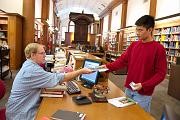 Helping a Patron at the East Asian Library