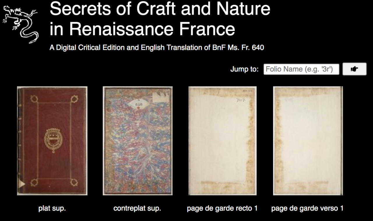 Screenshot of Secrets of Craft and Nature in Renaissance France